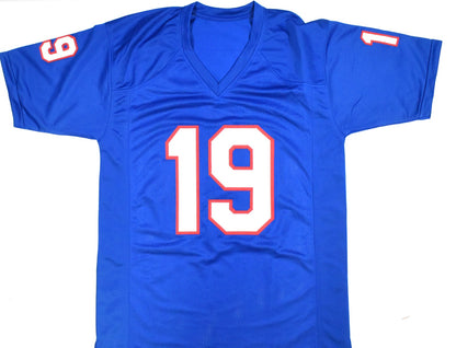 Eric Dickerson Autographed SMU Mustangs Custom Blue Jersey