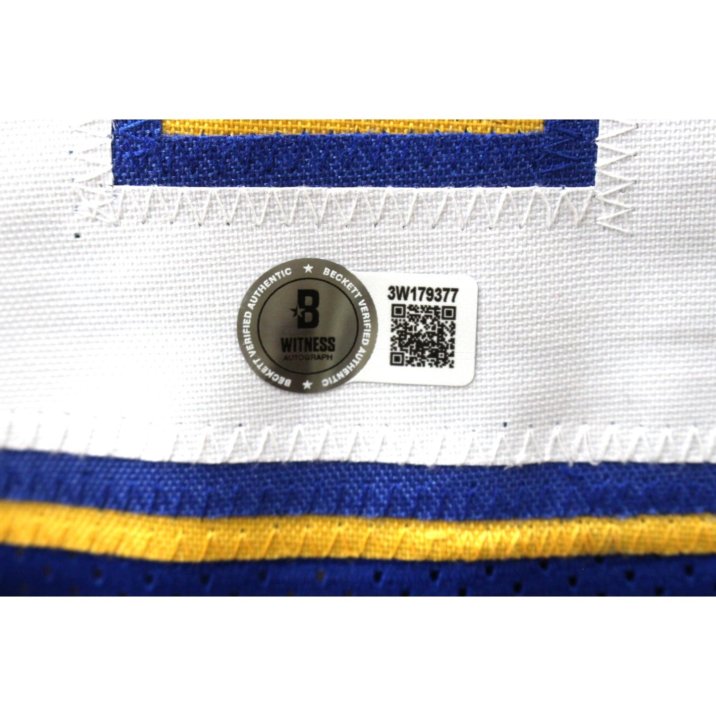 Alex English Autographed Blue Pro Style Jersey (HOF Inscribed)