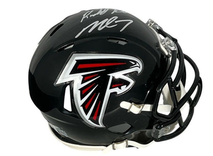 Roddy White & Michael Vick Signed Atlanta Falcons Mini Helmet BAS