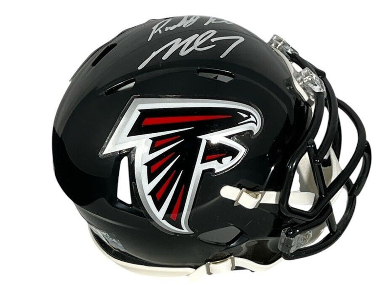 Roddy White & Michael Vick Signed Atlanta Falcons Mini Helmet BAS