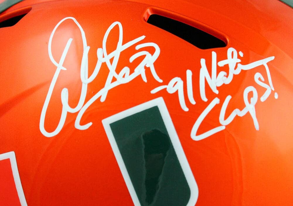 Warren Sapp Signed Miami Hurricanes Full Size Flash Speed Helmet