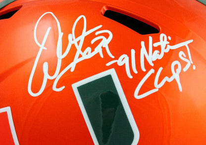 Warren Sapp Signed Miami Hurricanes Full Size Flash Speed Helmet