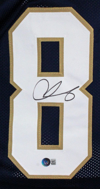 Chase Claypool Signed Navy Blue College Style Jersey