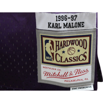 Karl Malone Utah Jazz Autographed Mitchell & Ness Swingman Jersey