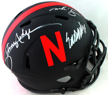 Eric Crouch, Mike Rozier & Johnny Rodgers Signed Nebraska Eclipse Helmet