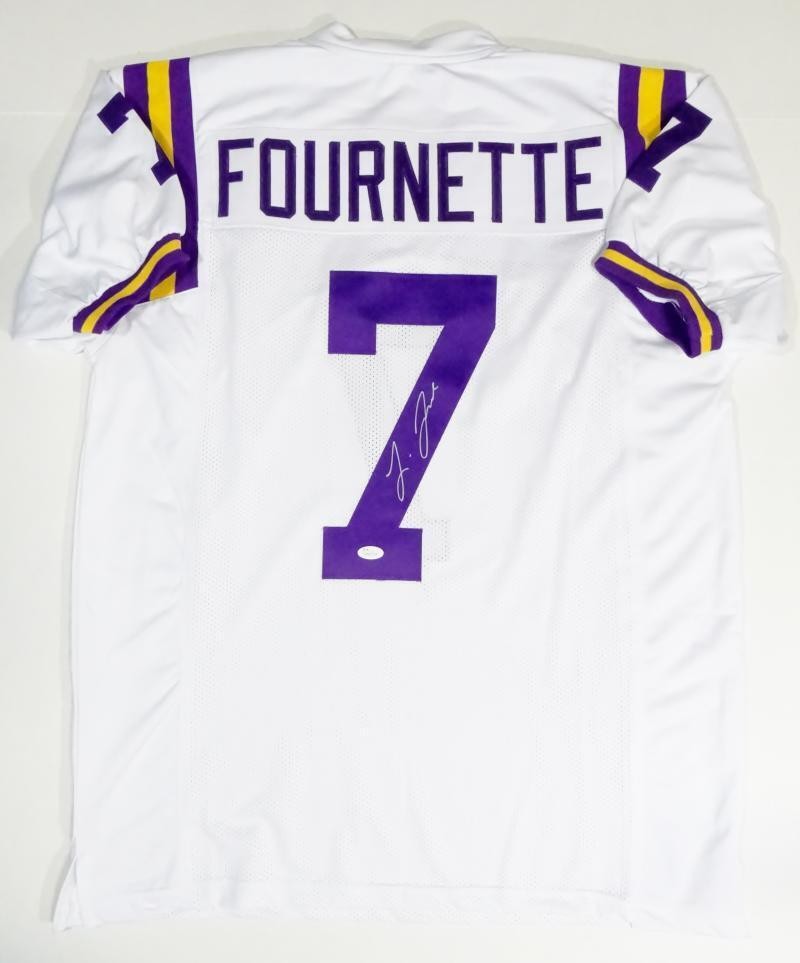 Leonard Fournette Signed White Custom Jersey