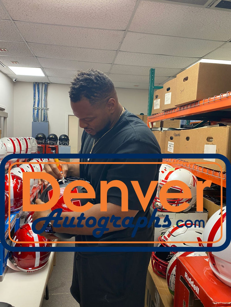 Ndamukong Suh Autographed Nebraska Cornhuskers Full Size Replica AMP Helmet