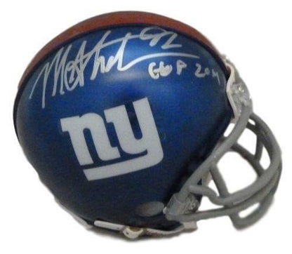 Michael Strahan Signed New York Giants Mini Helmet HOF 2014 JSA