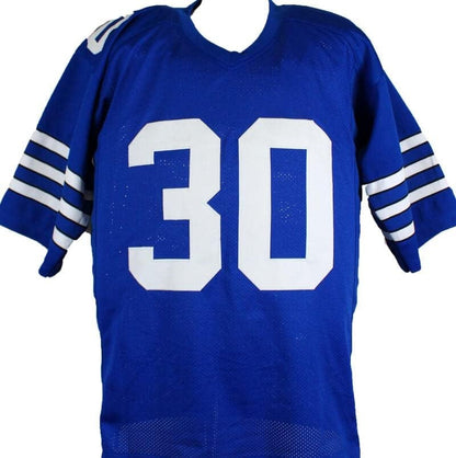 Dan Reeves Signed Blue Custom Football Jersey