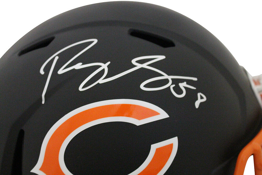 Roquan Smith Autographed Chicago Bears Black Matte Replica Helmet