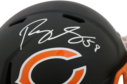 Roquan Smith Autographed Chicago Bears Black Matte Replica Helmet