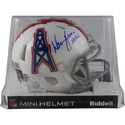 Warren Moon Autographed Houston Oilers Throwback Mini Helmet (HOF)