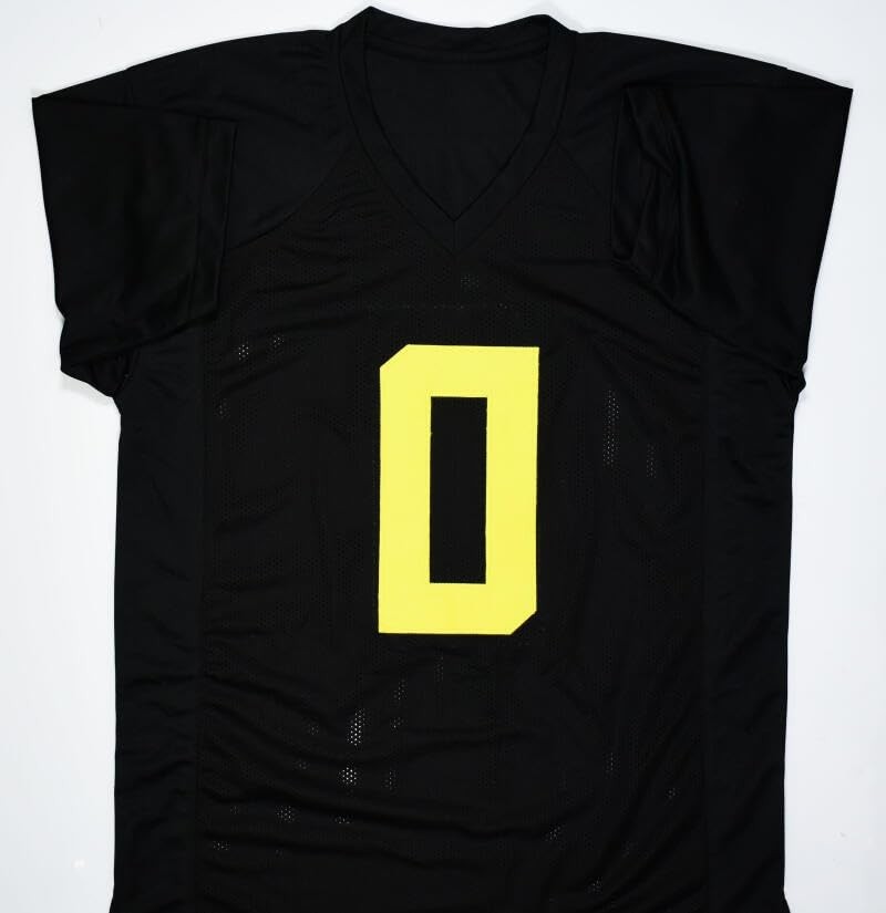 Christian Gonzalez Signed Black College Style Jersey