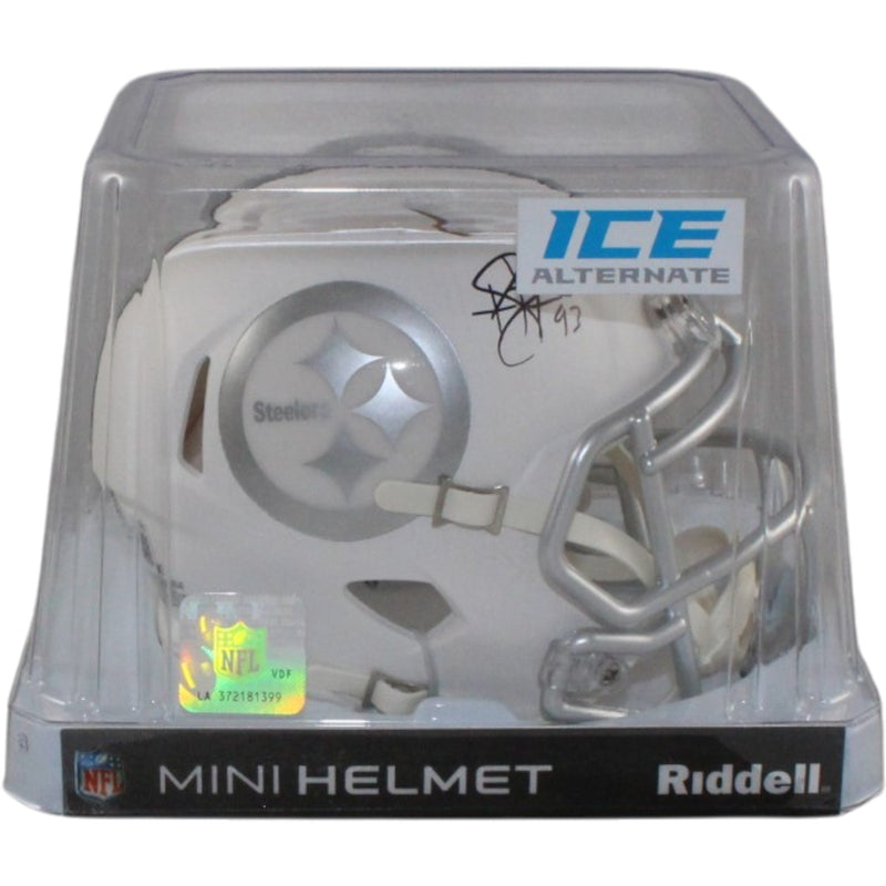 Troy Polamalu Pittsburgh Steelers Signed Ice Mini Helmet