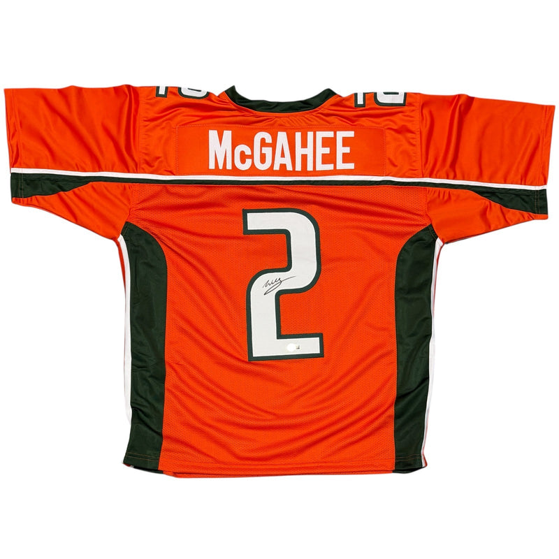 Willis McGahee Signed Miami Hurricanes Custom Jersey Beckett COA