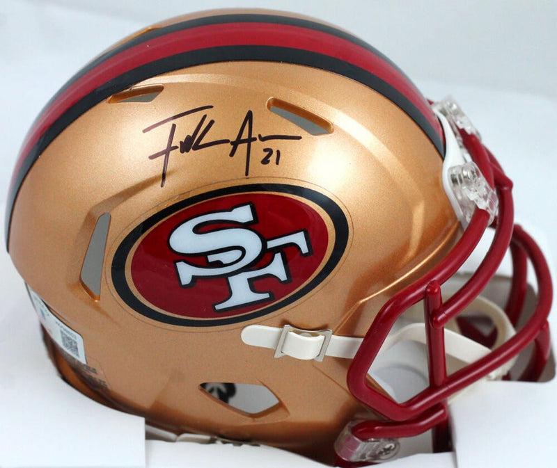 Frank Gore Signed San Francisco 49ers 1996-2008 Throwback Speed Mini Helmet