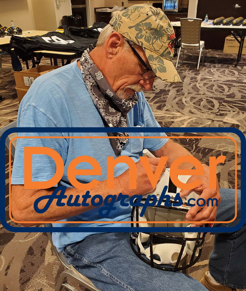 Jack Lambert Signed Pittsburgh Steelers Full Size AMP Replica Helmet HOF