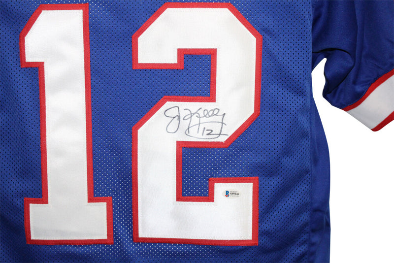 Jim Kelly Autographed Pro Style Blue Jersey (Beckett BAS)