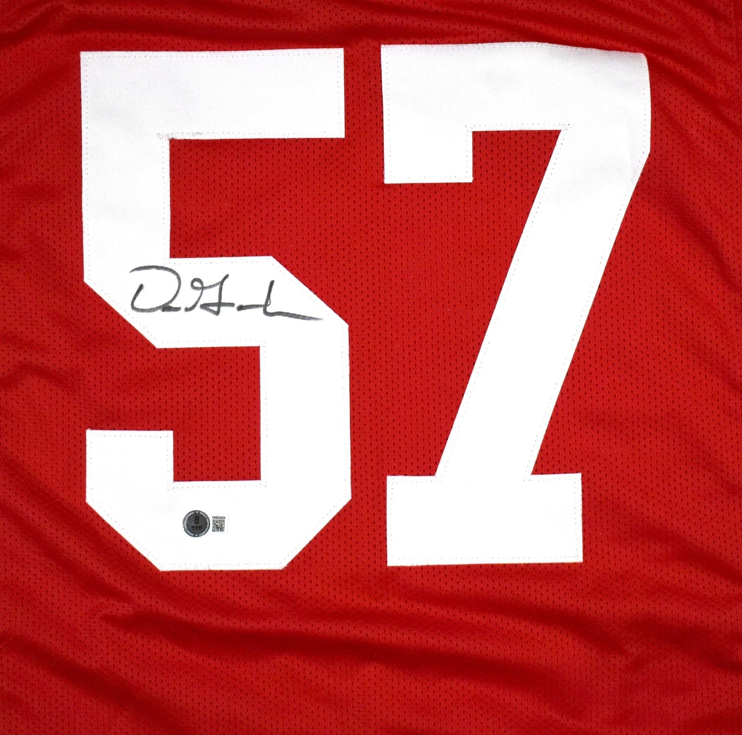 Dre Greenlaw Signed San Francisco 49ers Style Custom Red Jersey