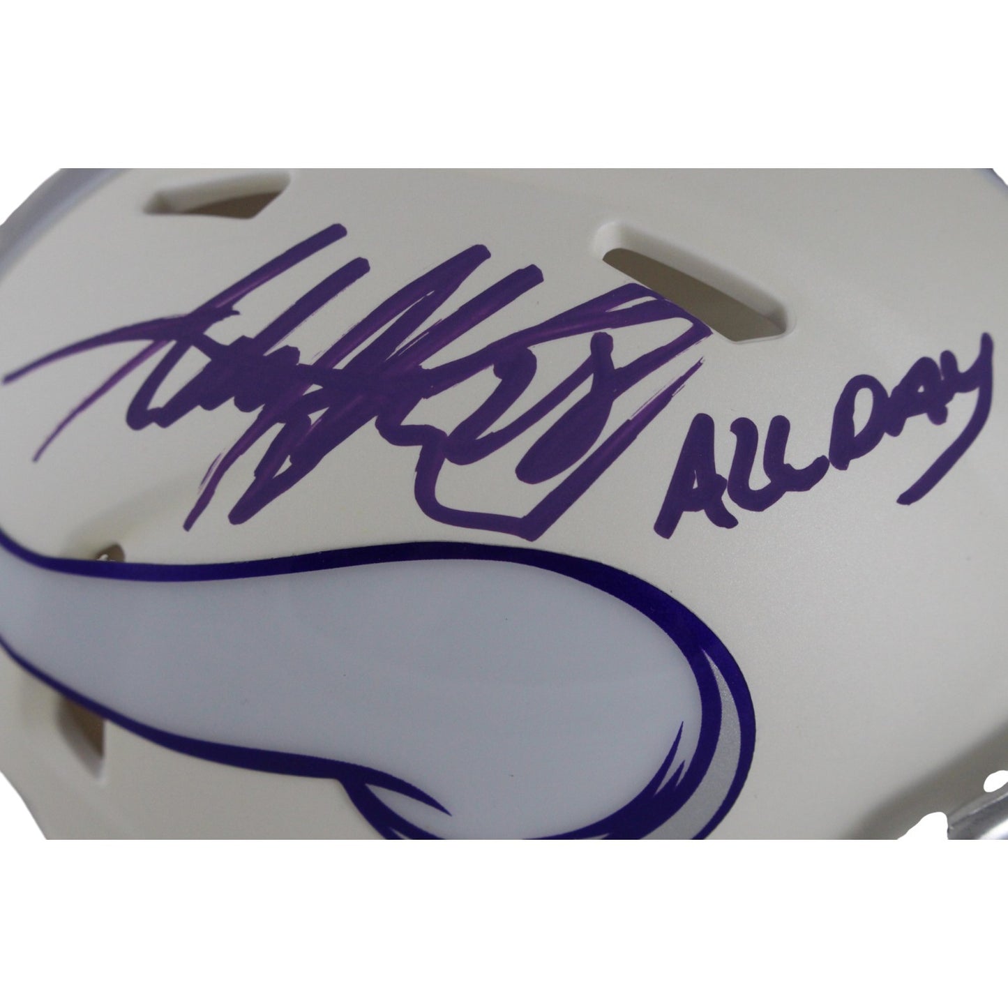 Adrian Peterson Signed Minnesota Vikings Alt Mini Helmet (All Day)