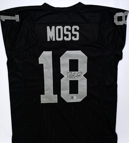 Randy Moss Autographed Oakland Raiders Black Custom Jersey
