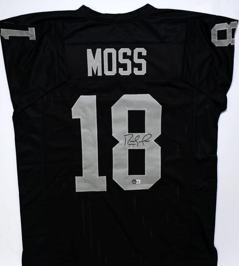 Randy Moss Autographed Oakland Raiders Black Custom Jersey