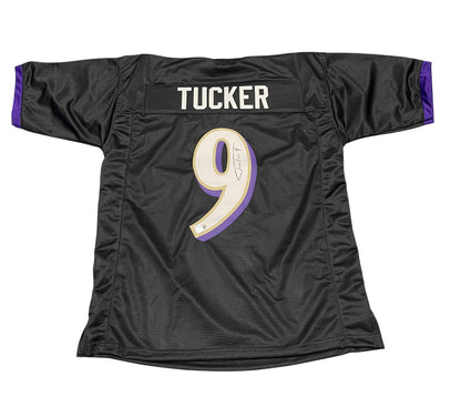Justin Tucker Baltimore Ravens Signed Custom Football Jersey (Beckett BAS)
