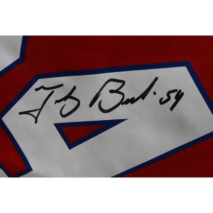 Tedy Bruschi New England Patriots Autographed Red Nike Jersey