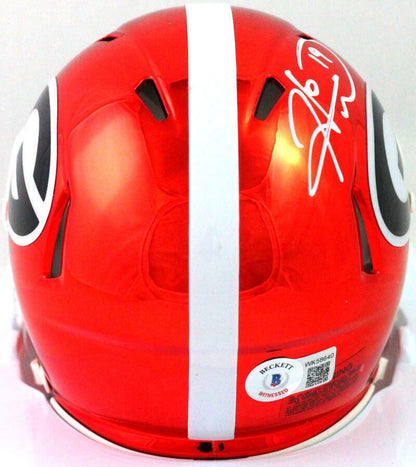 Hines Ward Signed Georgia Bulldogs Chrome Mini Helmet