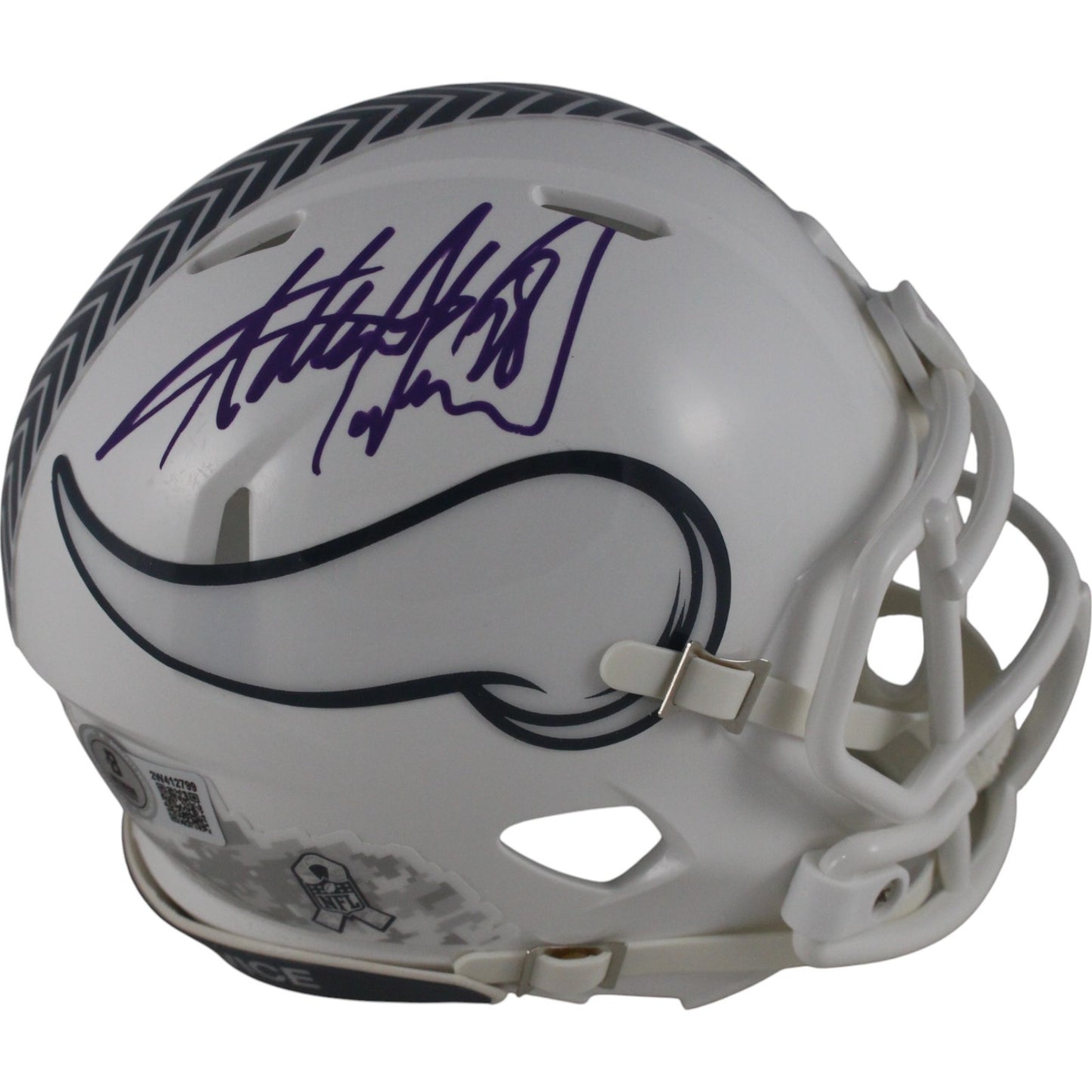 Adrian Peterson Signed Minnesota Vikings 2024 Salute to Service Mini Helmet