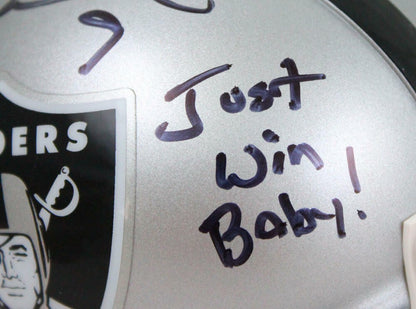 Shane Lechler Signed Oakland Raiders Mini Helmet Inscribed "Just Win Baby"