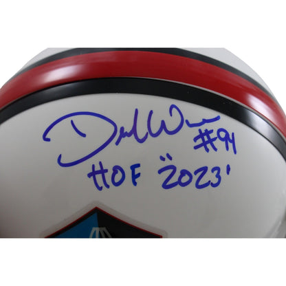 DeMarcus Ware Autographed Hall of Fame VSR4 Mini Helmet (HOF 23)