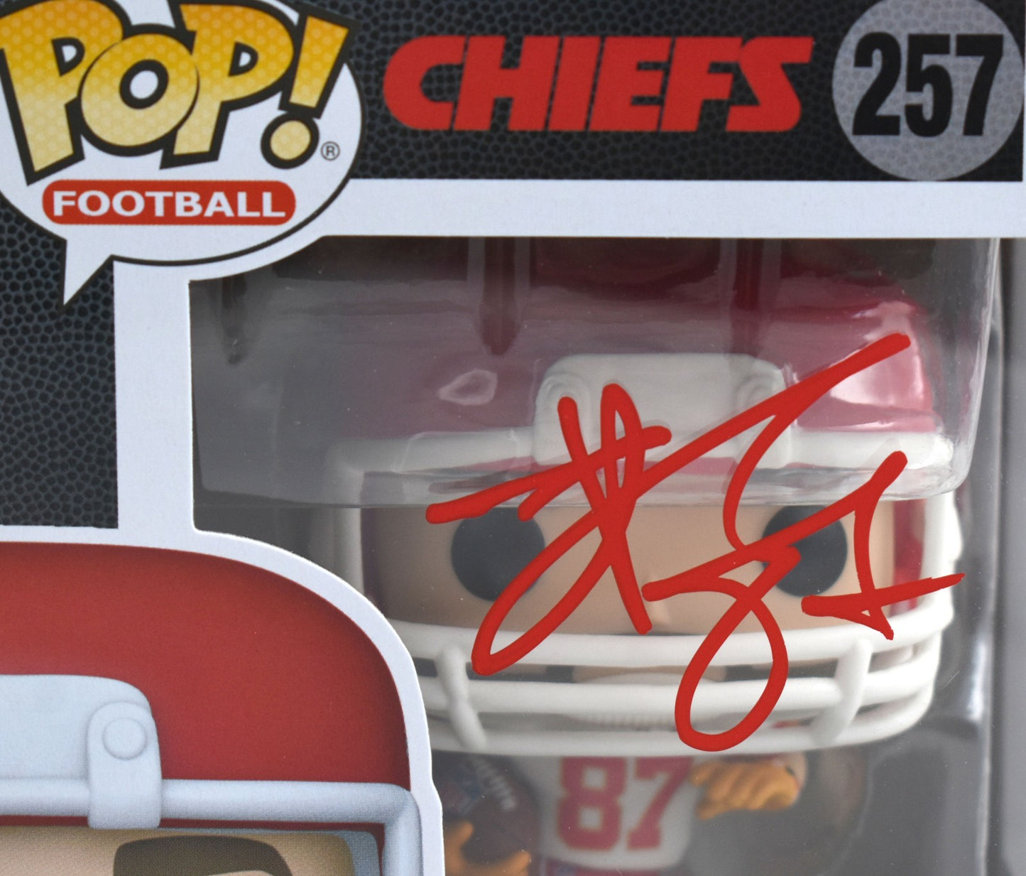 Travis Kelce Signed Kansas City Chiefs Funko Pop Figurine #257