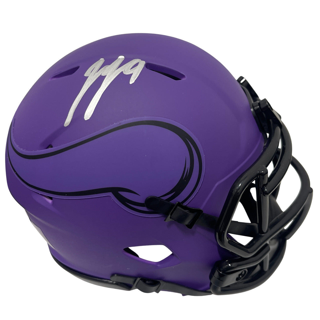 J.J. McCarthy Signed Minnesota Vikings Rave Alternate Mini Helmet