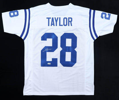 Jonathan Taylor Autographed Indianapolis Colts White Custom Jersey
