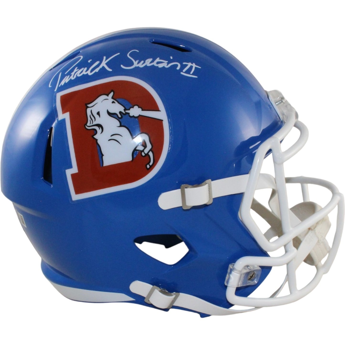 Patrick Surtain Autographed Denver Broncos Throwback Full Size Helmet