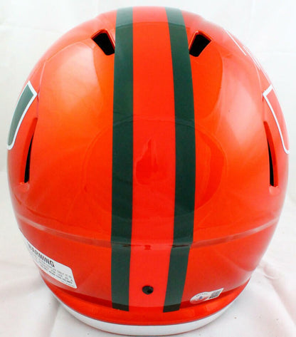 Ray Lewis Signed Miami Hurricanes Riddell Flash Full Size Helmet