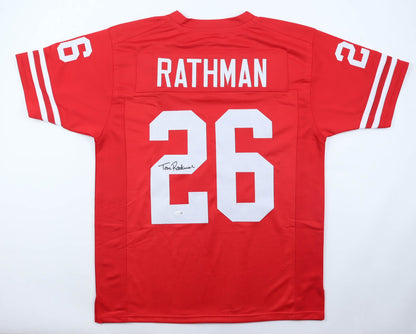 Tom Rathman Signed Nebraska Cornhuskers Custom Jersey