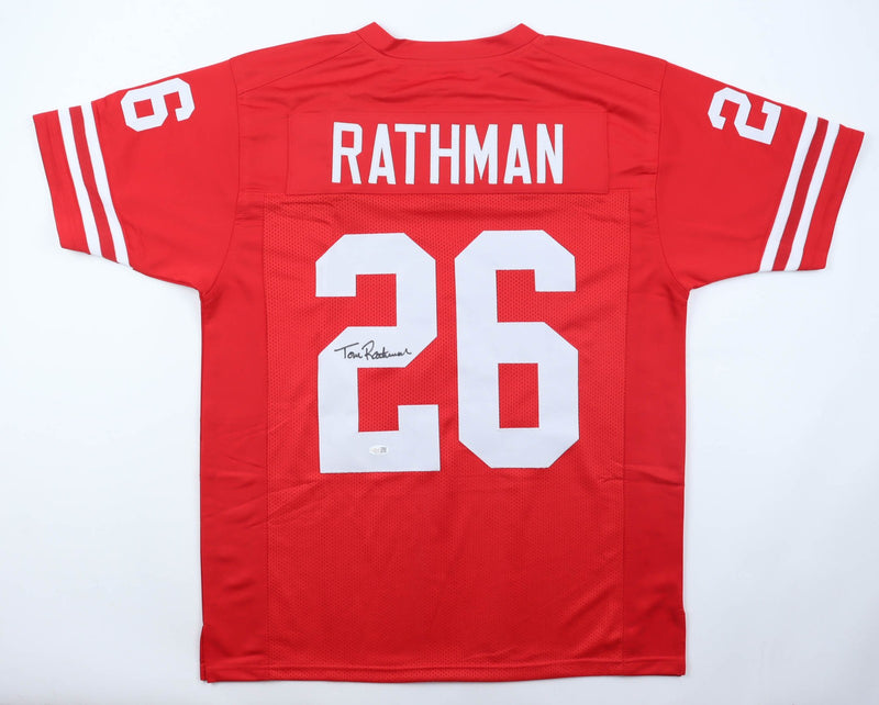 Tom Rathman Signed Nebraska Cornhuskers Custom Jersey