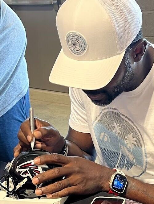 Michael Vick Signed Atlanta Falcons Riddell Speed Mini Helmet Beckett BAS
