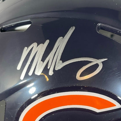 Mike Singletary Chicago Bears Signed Riddell Speed Mini Helmet BAS