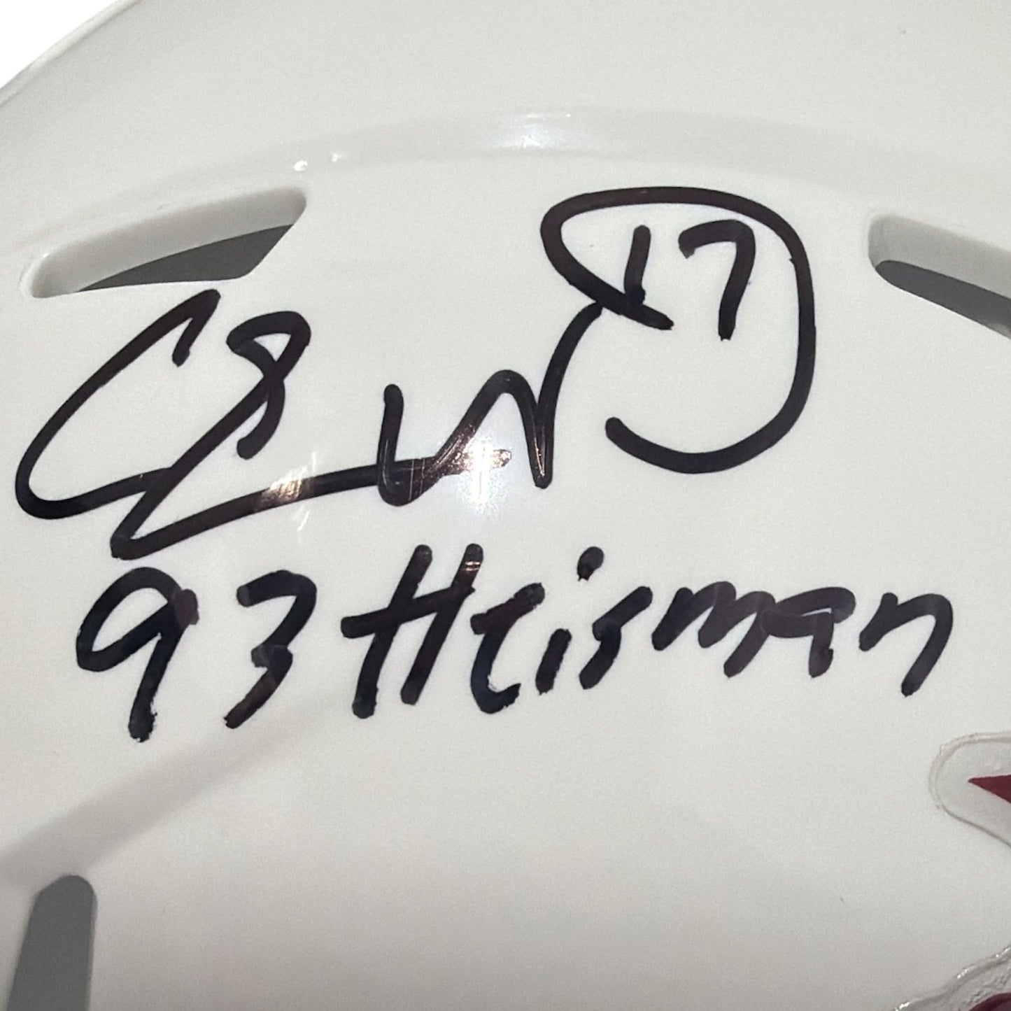 Charlie Ward Signed Florida State Seminoles White Mini Helmet - 93 Heisman