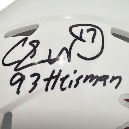 Charlie Ward Signed Florida State Seminoles White Mini Helmet - 93 Heisman
