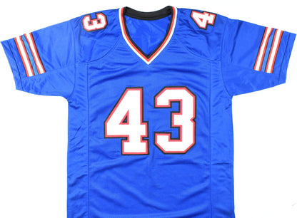 Terrel Bernard Autographed Buffalo Bills Blue Custom Jersey