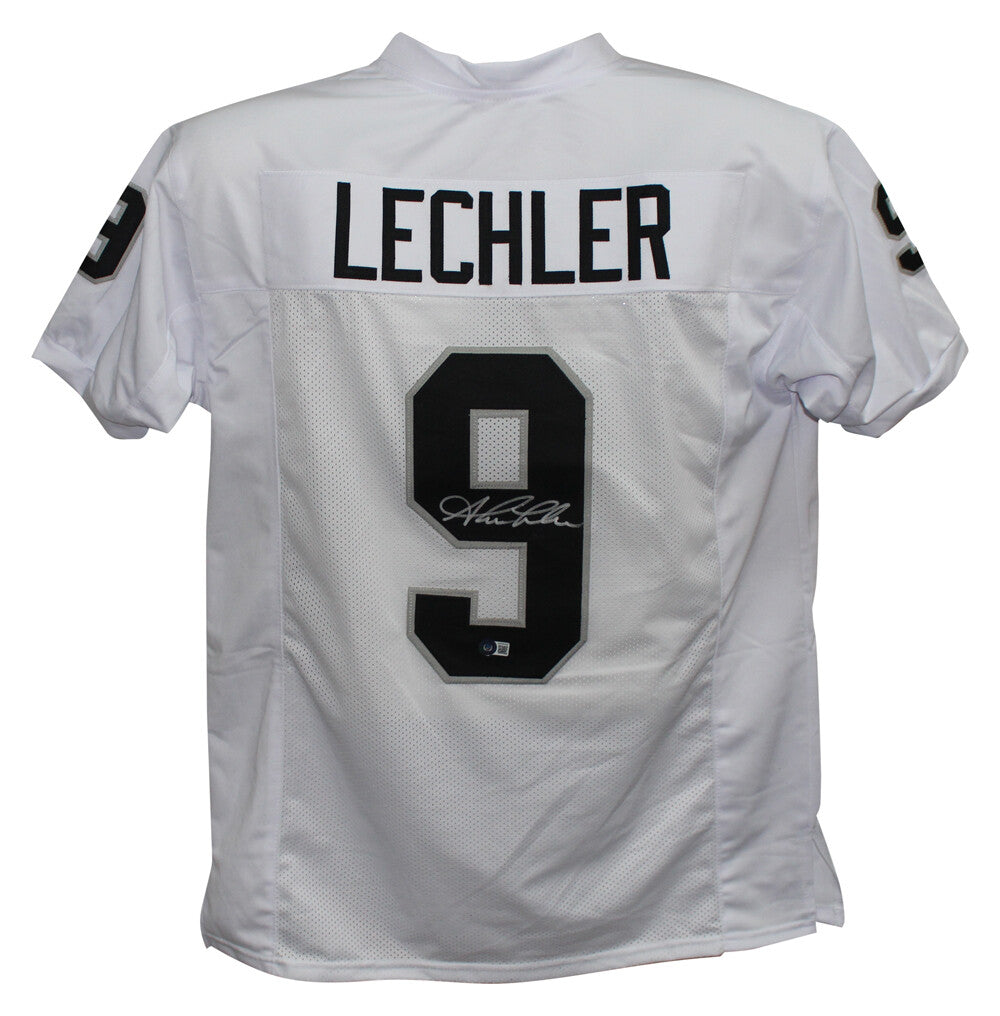 Shane Lechler Autographed Pro Style White Football Jersey Beckett BAS