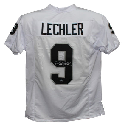 Shane Lechler Autographed Pro Style White Football Jersey Beckett BAS