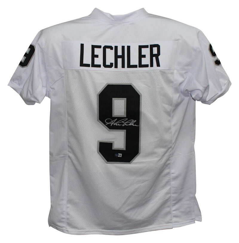 Shane Lechler Autographed Pro Style White Football Jersey Beckett BAS