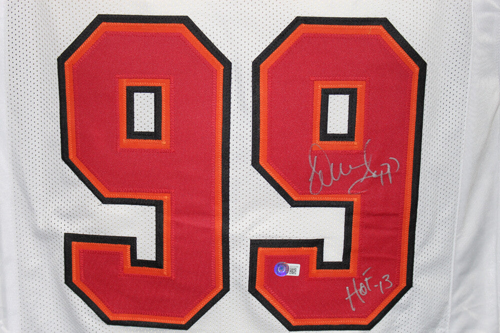 Warren Sapp Signed Tampa Bay Buccaneers Custom Jersey - HOF Inscription