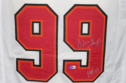 Warren Sapp Signed Tampa Bay Buccaneers Custom Jersey - HOF Inscription