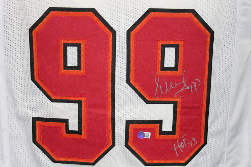 Warren Sapp Signed Tampa Bay Buccaneers Custom Jersey - HOF Inscription